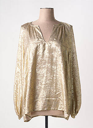 Blouse col rond manches longues or DIEGA femme