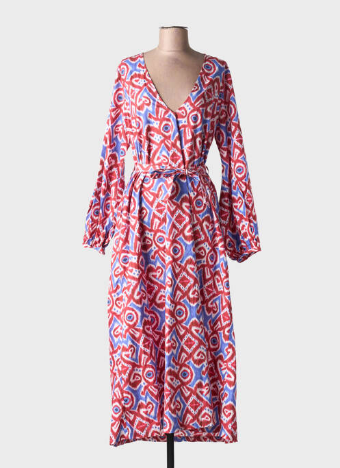 Robe longue manches longues manches longues bleu V.DE.VINSTER femme