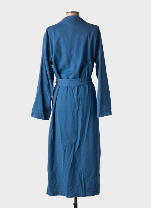 Robe de chambre col v bleu DIEGA femme