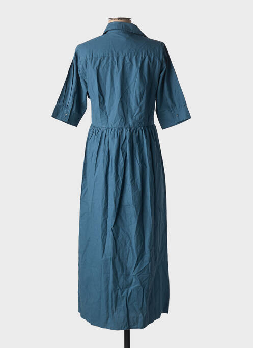 Robe mi-longue manches courtes manches courtes bleu MARLO femme