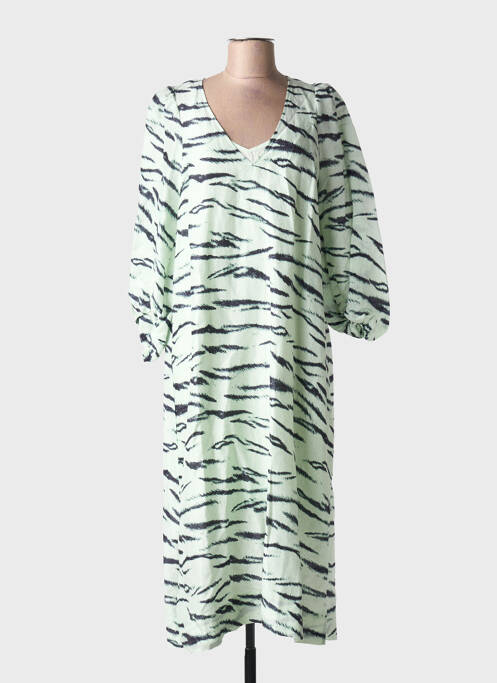 Robe mi-longue manches longues manches longues vert SECOND FEMALE femme