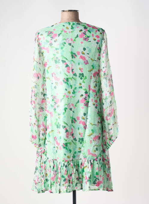 Robe mi-longue imprimé fleurs manches longues vert ESSENTIEL ANTWERP femme
