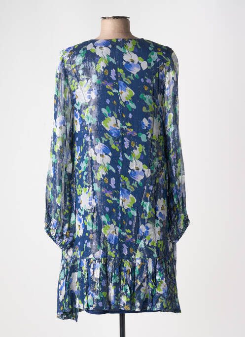 Robe mi-longue imprimé fleurs manches longues bleu ESSENTIEL ANTWERP femme