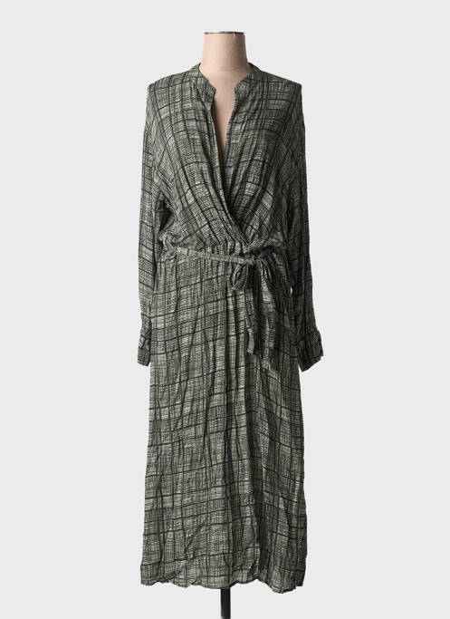 Robe longue manches longues manches longues noir DIEGA femme