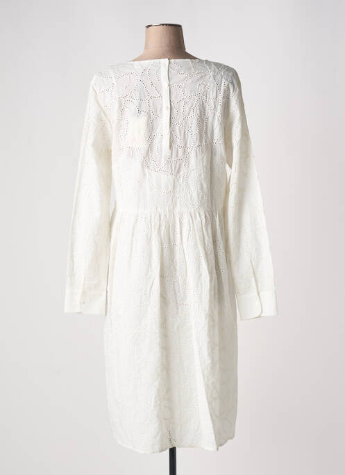 Robe mi-longue manches longues manches longues blanc CHLOÉ STORA femme