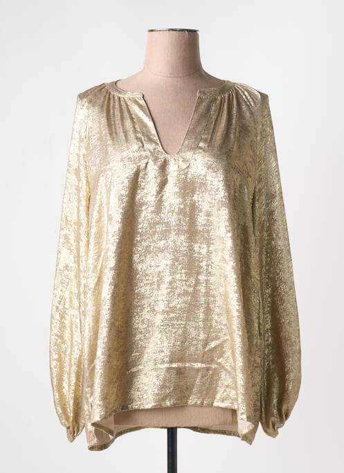 Blouse col rond manches longues or DIEGA femme
