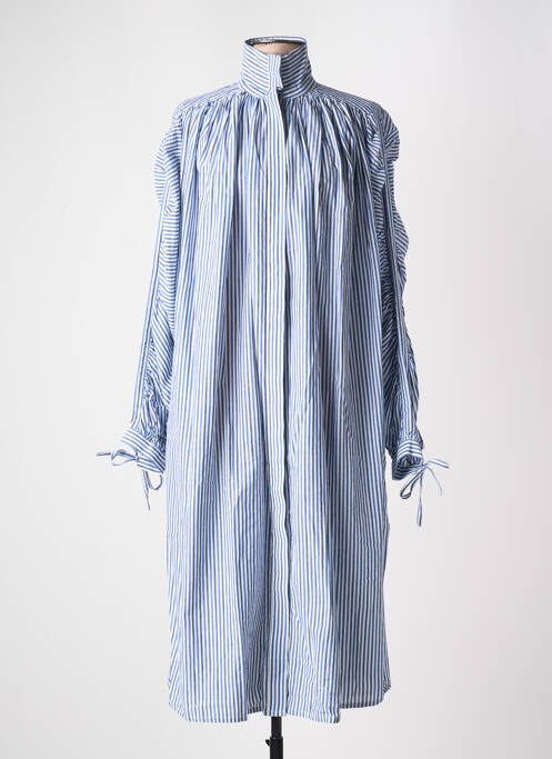 Robe mi-longue bleu V.DE.VINSTER femme