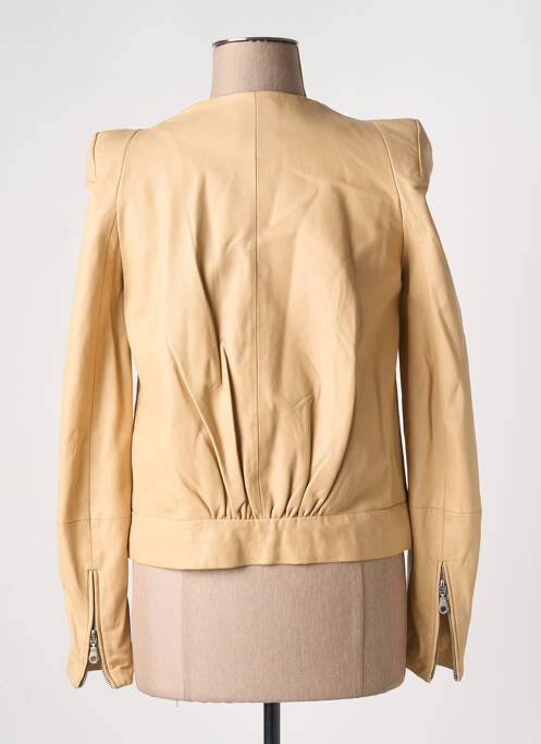 Veste en cuir beige ATHÉ femme