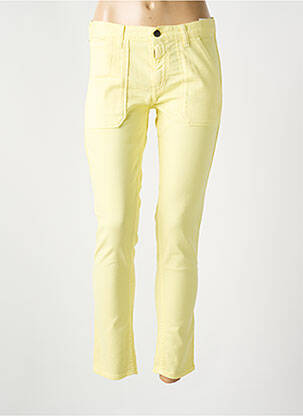 Jeans coupe slim taille basse taille basse jaune ACQUAVERDE femme