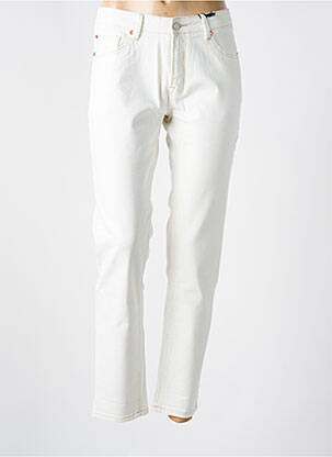 Jeans coupe slim stretch taille normale beige MKT STUDIO femme