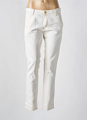 Jeans coupe slim taille basse taille basse beige ACQUAVERDE femme