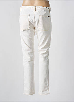 Jeans coupe slim stretch taille basse beige ACQUAVERDE femme