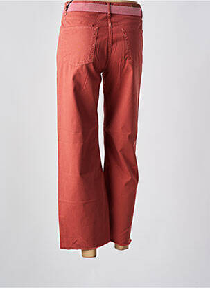 Pantalon 7/8 tissage popeline taille normale orange HOD femme