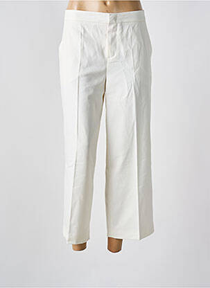 Pantalon 7/8 taille à pinces taille normale beige SET femme