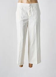 Pantalon 7/8 tissage popeline taille normale beige SET femme