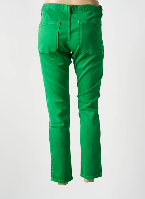 Jeans coupe slim stretch taille basse vert ACQUAVERDE femme