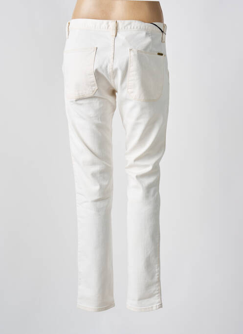 Jeans coupe slim stretch taille basse beige ACQUAVERDE femme