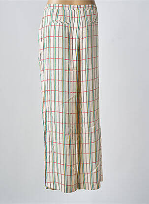 Pantalon large tissage popeline taille haute rose CHLOÉ STORA femme