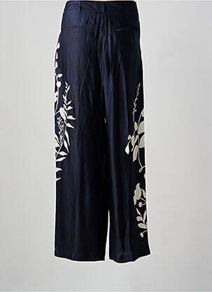 Pantalon large taille à pinces taille haute bleu CHLOÉ STORA femme