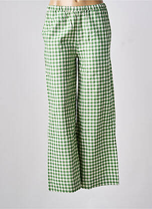 Pantalon large tissage popeline taille normale vert V.DE.VINSTER femme