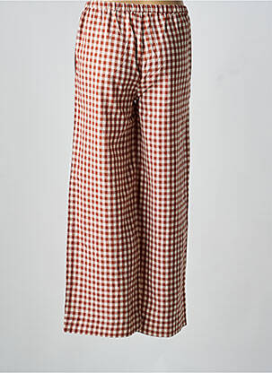Pantalon large tissage popeline taille normale marron V.DE.VINSTER femme