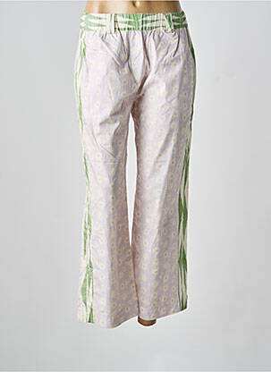 Pantalon large tissage popeline taille normale violet HOD femme