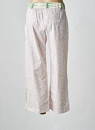 Pantalon large tissage popeline taille normale violet HOD femme