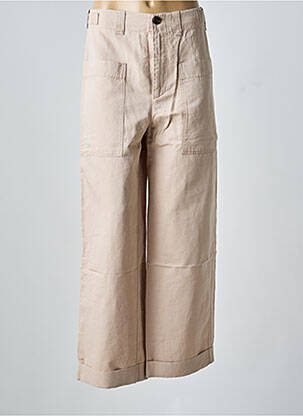 Pantalon large fermeture zippée sous rabat boutonné taille normale rose SOEUR femme