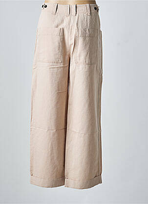 Pantalon large tissage popeline taille normale rose SOEUR femme