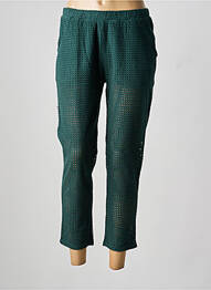 Pantalon 7/8 tissage popeline taille normale vert LEÏ-1984 femme