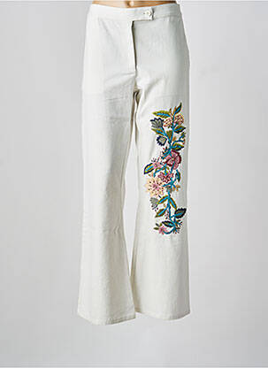 Jeans coupe slim beige V.DE.VINSTER femme