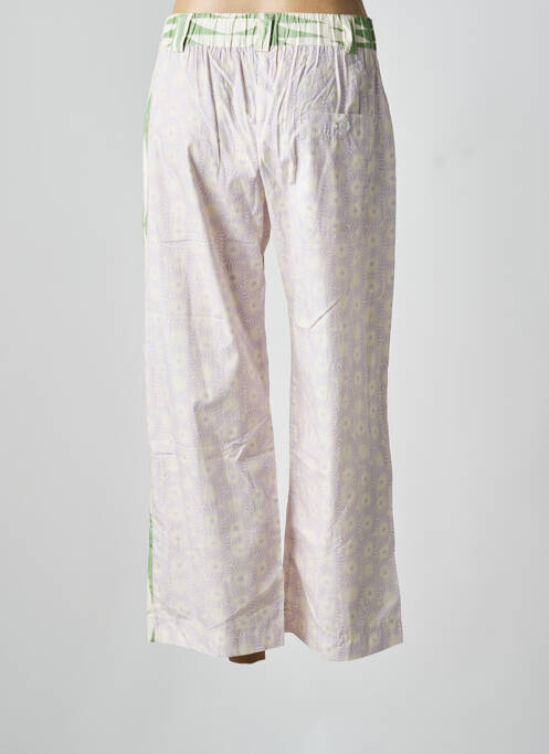 Pantalon large tissage popeline taille normale violet HOD femme