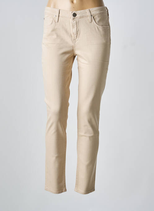 Jeans coupe slim stretch taille normale beige LEE femme
