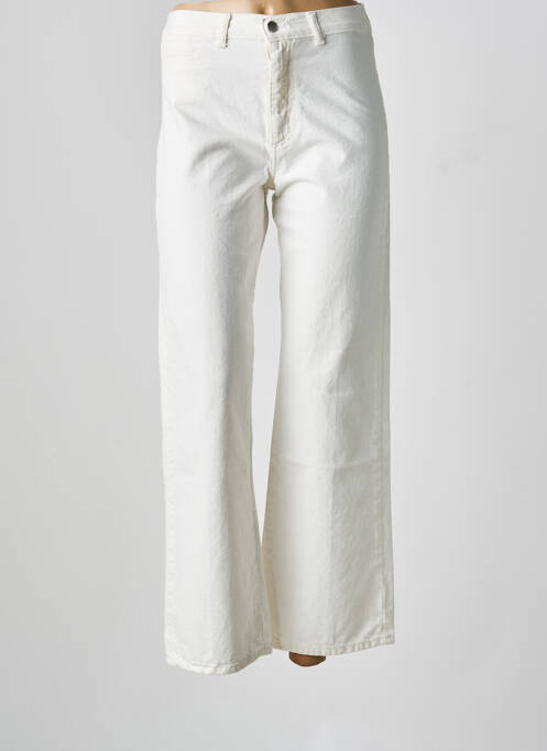 Jeans coupe large taille haute taille haute beige ACQUAVERDE femme