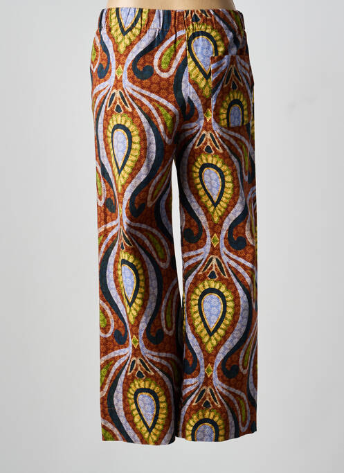Pantalon large tissage popeline taille normale marron HOD femme