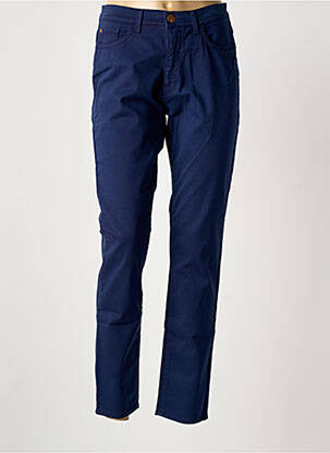 Pantalon slim tissage popeline taille normale bleu TRUSSARDI JEANS femme