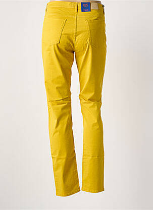 Pantalon slim tissage popeline taille normale jaune TRUSSARDI JEANS femme