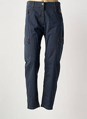 Pantalon slim tissage popeline taille normale bleu AERONAUTICA femme