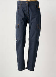 Pantalon slim tissage popeline taille normale bleu AERONAUTICA femme