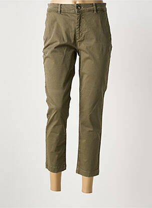 Pantalon 7/8 stretch taille normale vert ZAPA femme