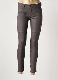 Pantalon slim tissage enduit taille normale marron MARC CAIN femme
