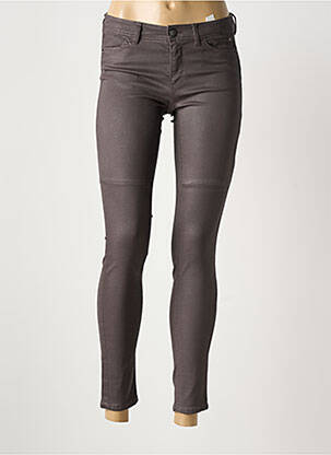 Pantalon slim tissage enduit taille normale marron MARC CAIN femme