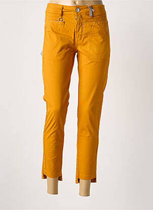 Pantalon 7/8 stretch taille normale orange HICH USE femme
