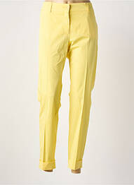Pantalon chino tissage popeline taille normale jaune RAFFAELLO ROSSI femme