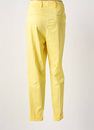 Pantalon chino tissage popeline taille normale jaune RAFFAELLO ROSSI femme