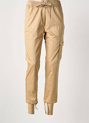 Pantalon 7/8 tissage popeline taille normale beige AERONAUTICA femme