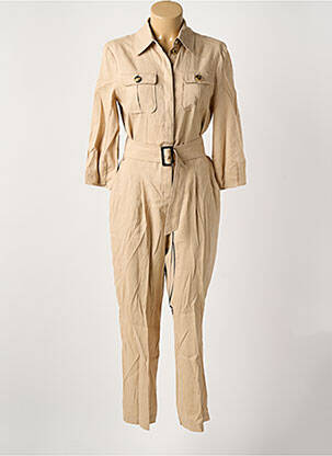 Combi-pantalon fermeture boutonnée sur le devant manches 3/4 beige MARC CAIN femme