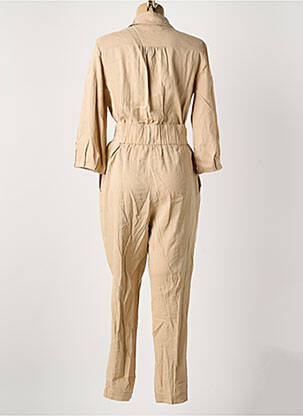 Combi-pantalon fermeture boutonnée sur le devant manches 3/4 beige MARC CAIN femme