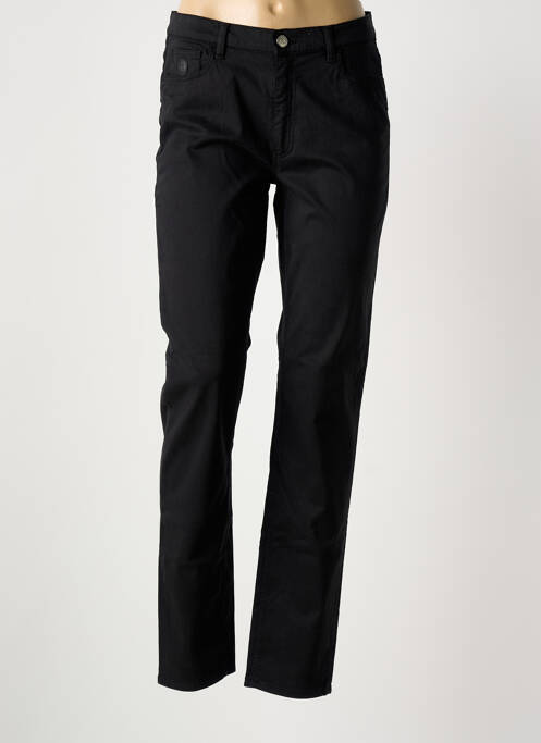 Pantalon slim tissage popeline taille normale noir TRUSSARDI JEANS femme