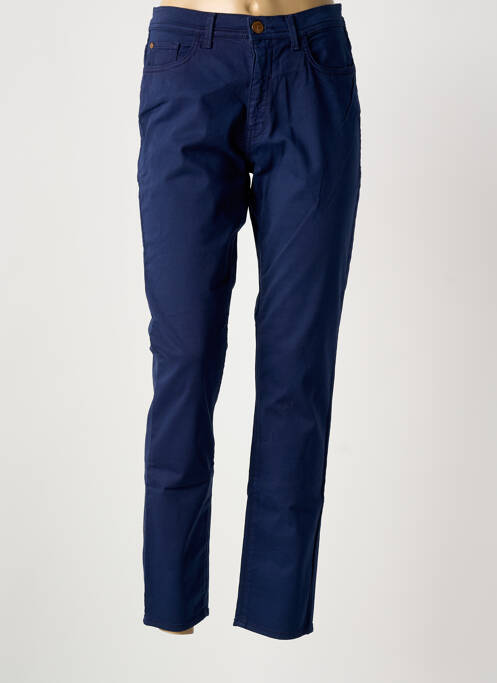 Pantalon slim tissage popeline taille normale bleu TRUSSARDI JEANS femme